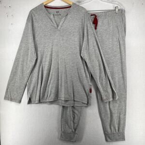 AMERICAN AIRLINES Pajama Set Adult L-XL First Class BusinessTop Pants Gray